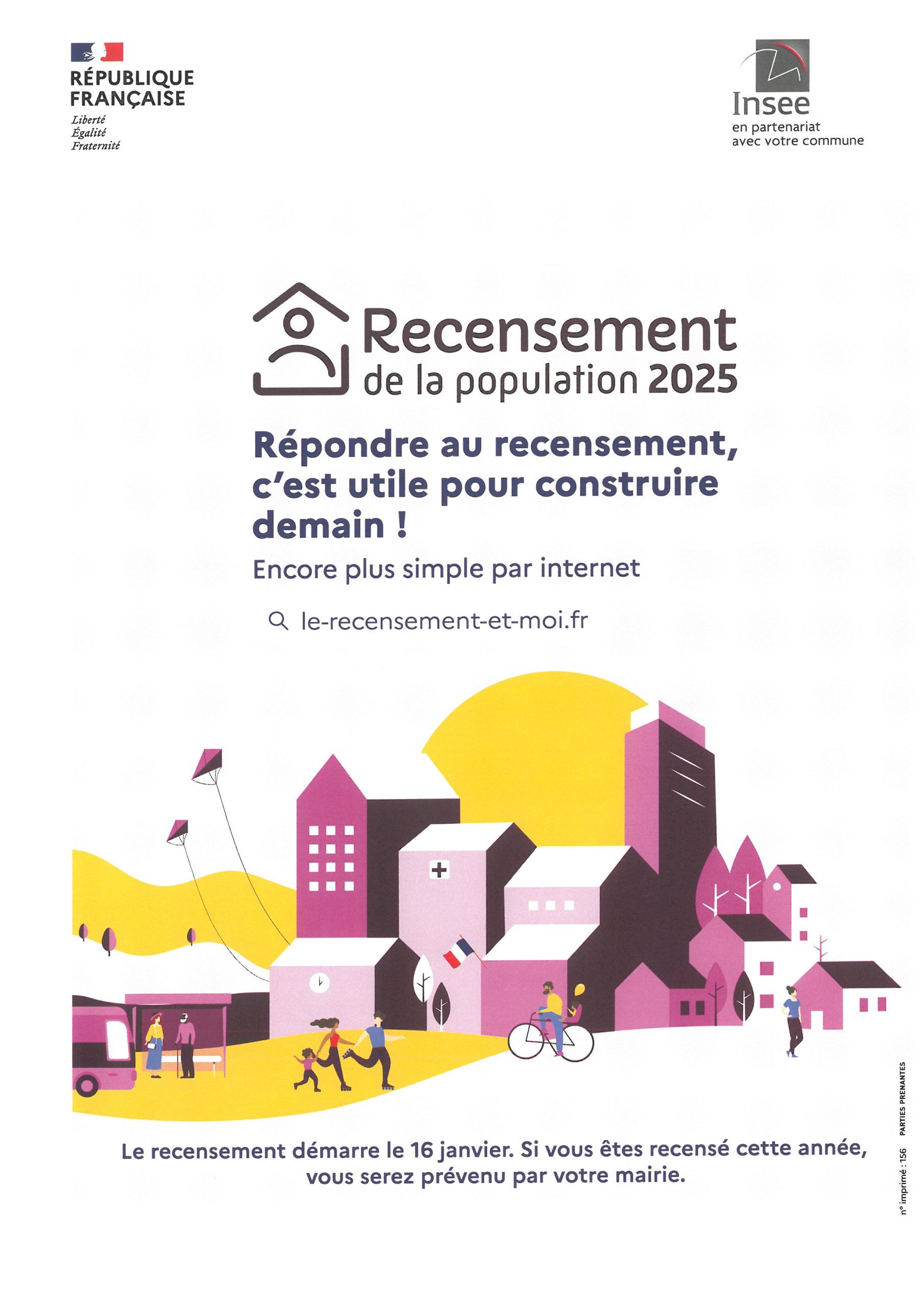 Recensement de la population 2025 Bien vivre à Saint Clair Sur l'Elle